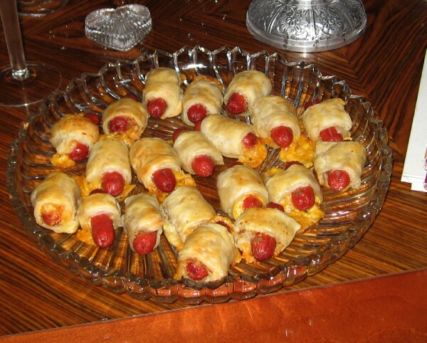 pigs in blankets. Pigs in a Blanket go well